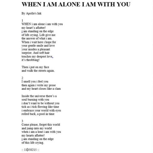 When I Am Alone I am With You.jpg